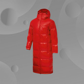 中国李宁正品 羽绒服AYMN201 男子运动休闲白鸭绒长款 纽约时装 周款