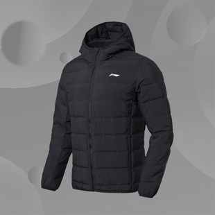 李宁羽绒服男短款冬季舒适常规保暖短羽绒服运动生活系列AYMQ577