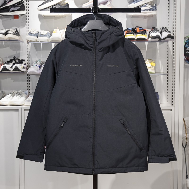 李宁正品健身系列男子防泼水保暖宽松百搭运动连帽棉服AFMU035-4,运动服/休闲服装,运动棉衣,淘宝优惠券,粉丝福利购,淘宝优惠卷