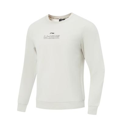 李宁正品健身系列男子锁温保暖舒适透气圆领运动针织卫衣AWDV973