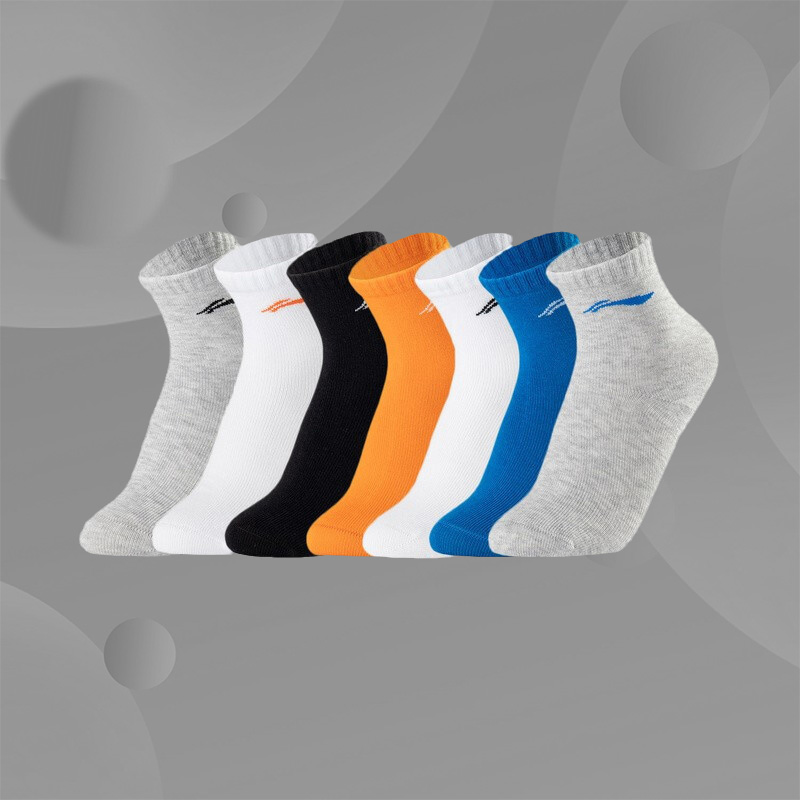 李宁正品学生袜新款青少年儿童透气七天袜中筒运动袜YWTS006