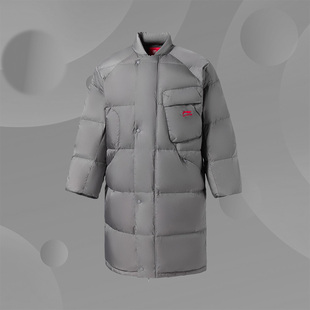 中国李宁正品新款潮流走秀款男子宽松中长款羽绒服 AYMR067