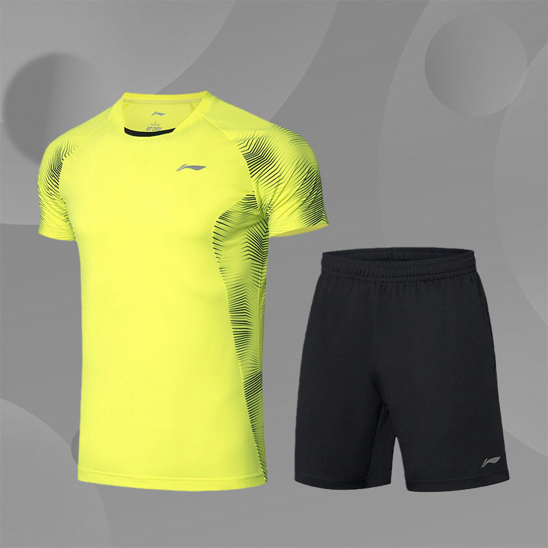 中国李宁新品运动训练系列男子短袖凉爽比赛T恤短裤套装AATQ111,运动服/休闲服装,运动套装,淘宝优惠券,粉丝福利购,淘宝优惠卷