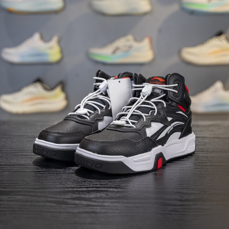 李宁正品SKATE 80S V2男女大童防滑耐磨透气运动休闲鞋YKCU194-17