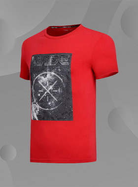 李宁正品夏季新款韦德系列运动短袖男子针织圆领T恤AHSN069