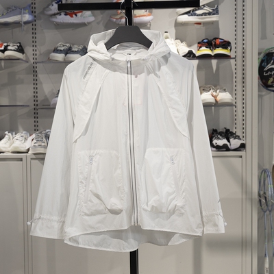 李宁正品2025新款女子防泼水宽松百搭户外运动连帽风衣AFDV354-1