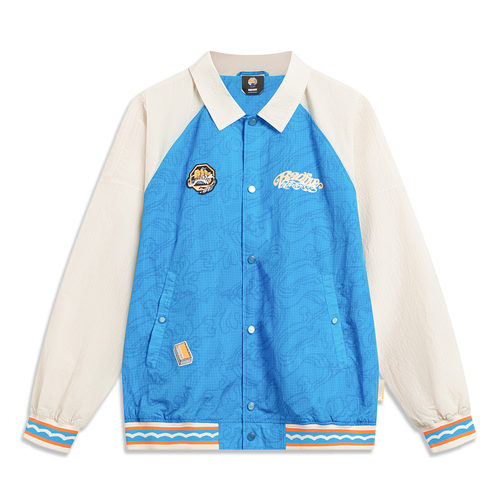 Lining/李宁正品2023新款男子时尚潮流宽松翻领单排扣外套AFDT801