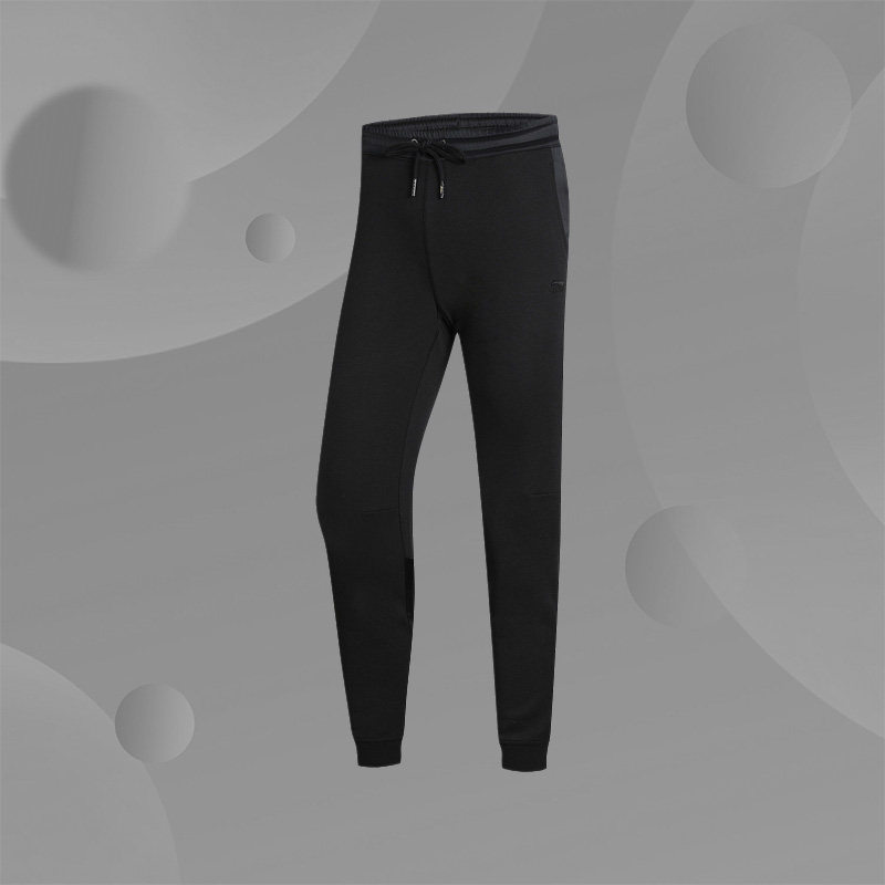 2018秋季新品运动裤李宁女子卫裤棉罗纹收口运动九分裤AKLN358