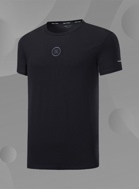 李宁短袖男士新款韦德系列舒适透气时尚休闲运动针织T恤ATSP109