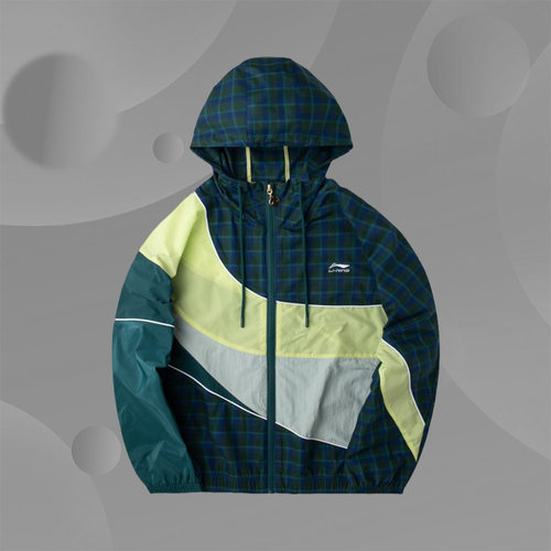 李宁风衣男外套秋季新款开衫连帽防风服宽松运动服男AFDQ397