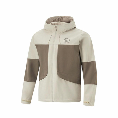 李宁正品韦德系列男士运动休闲复古拼接三合一冲锋衣AWBU057-2