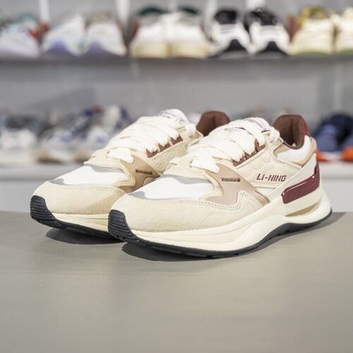 李宁正品001 初心 V2男子缓震回弹舒适厚底复古休闲鞋AGCV009-1