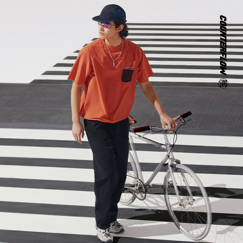 李宁正品CF溯2024新款男女同款直筒宽松伐木裤休闲长裤AKXU495