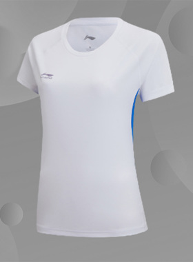 李宁运动系列女款吸湿排汗圆领短袖T恤常规年夏季ATSQ144