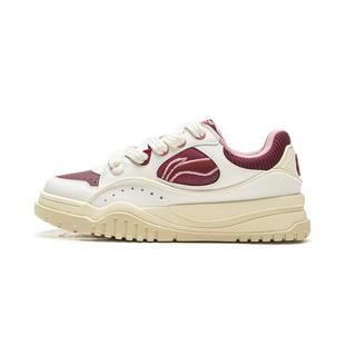 休闲运动低帮板鞋 潮流透气耐磨经典 AGCV464 布欧女子时尚 李宁正品