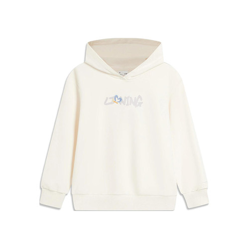 李宁正品女大童宽松连帽卫衣
