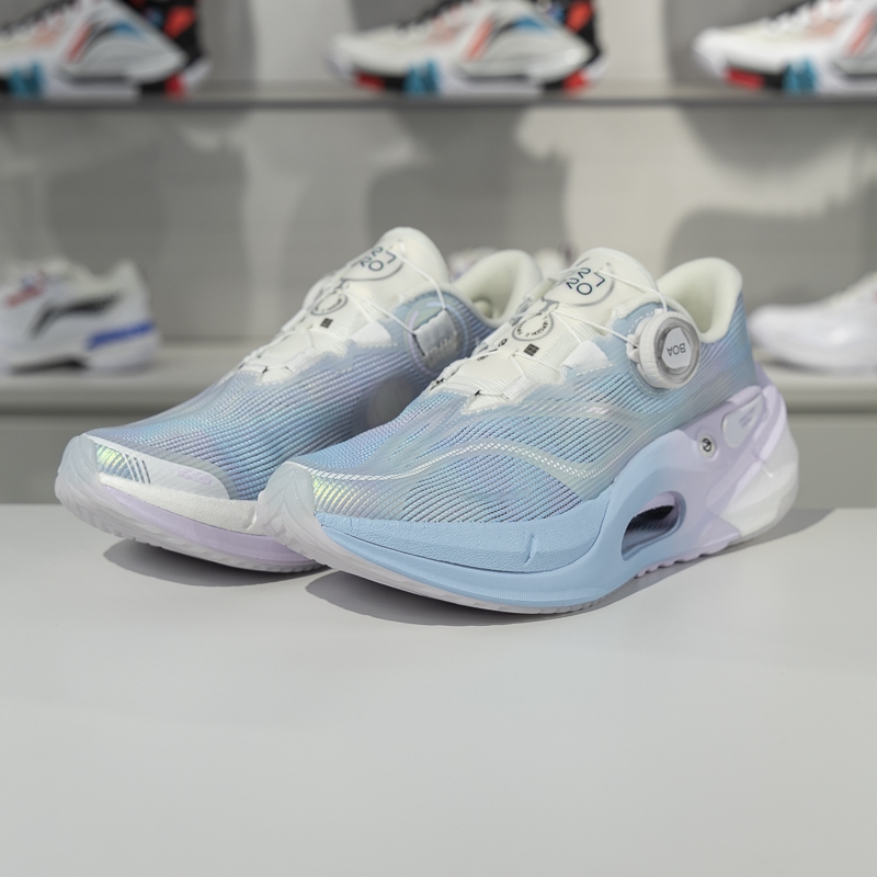 李宁正品烈骏7 PRO V2女子䨻丝轻量缓震时尚稳定跑鞋ARZU002-3