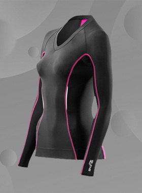 李宁联名SKINS思金斯A200长袖上衣女款运动紧身衣ANGF002