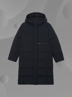 李宁正品新款男女同款运动休闲时尚连帽保暖长款羽绒服AYMS271