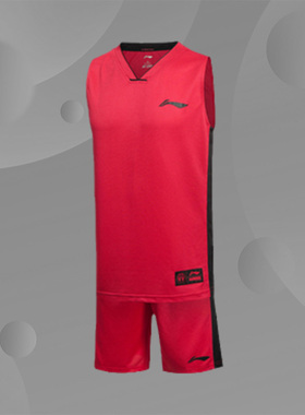 李宁篮球服套装男 团购球衣训练队服比赛运动服定制印字号AATK003