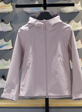 李宁正品2025秋季女子时尚户外休闲防风梭织宽松冲锋衣AEMV040-5