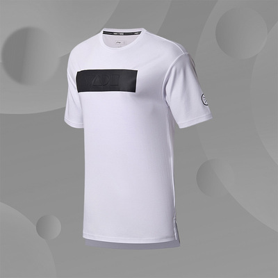 李宁男子韦德纯棉短袖t恤