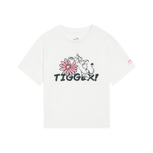 Lining/李宁正品X跳跳虎系列女小童休闲透气短袖T恤YHSS038