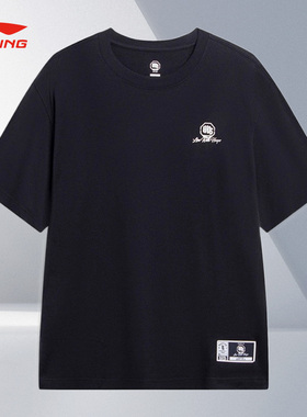 Lining/李宁正品反伍BADFIVE男子宽松休闲圆领印花短袖T恤AHST281