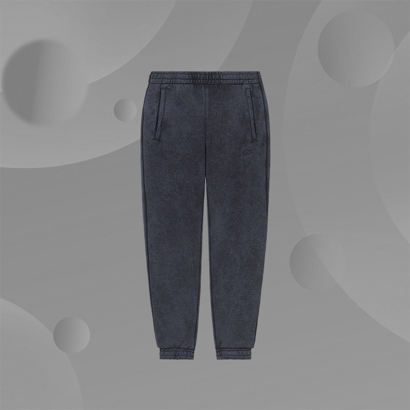 正品李宁卫裤男款春季运动生活系列舒适时尚收口休闲长裤AKLS057