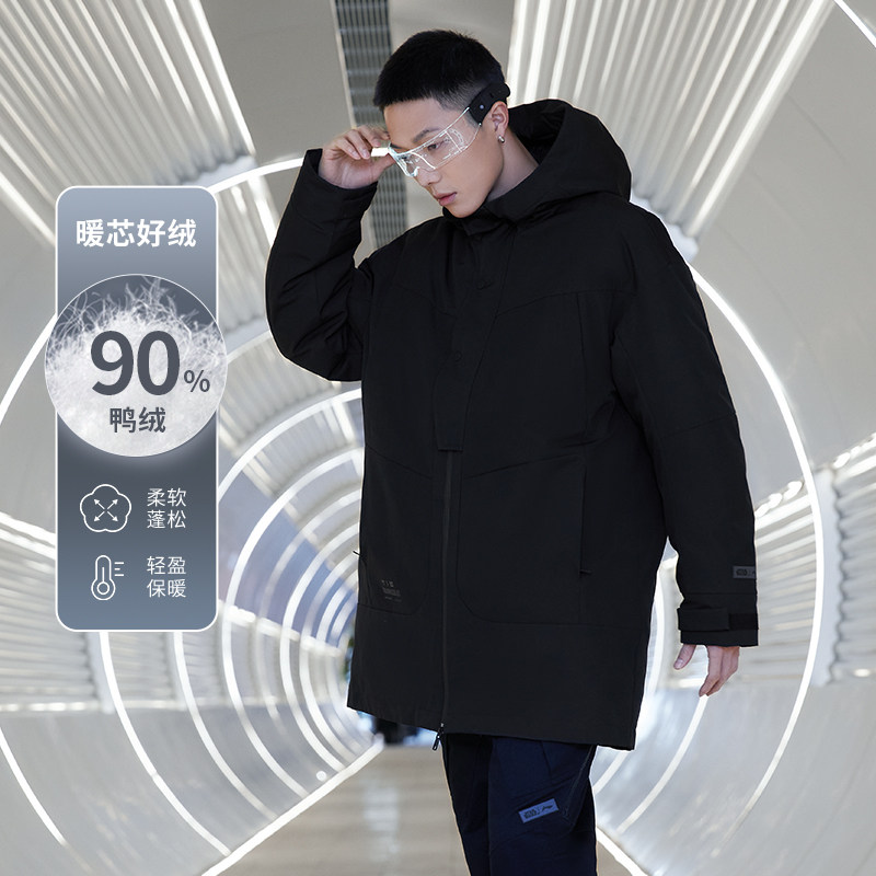 中国李宁星球大战联名系列冬季新款男中长款羽绒服AYMR211