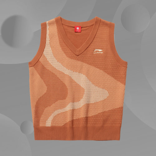 李宁女子针织V领马甲背心