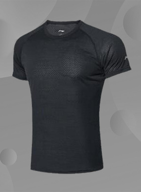 Lining/李宁正品夏季跑步系列男子圆领休闲运动短袖T恤ATSP127