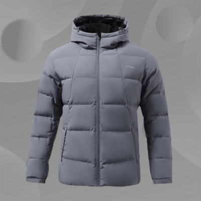 李宁羽绒服 年冬季新款男子短款宽松加厚保暖运动外套AYMQ055