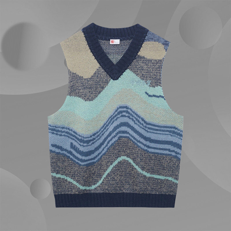 中国李宁正品新款男女同款运动休闲V领羊毛马甲背心AMVS013-1-2