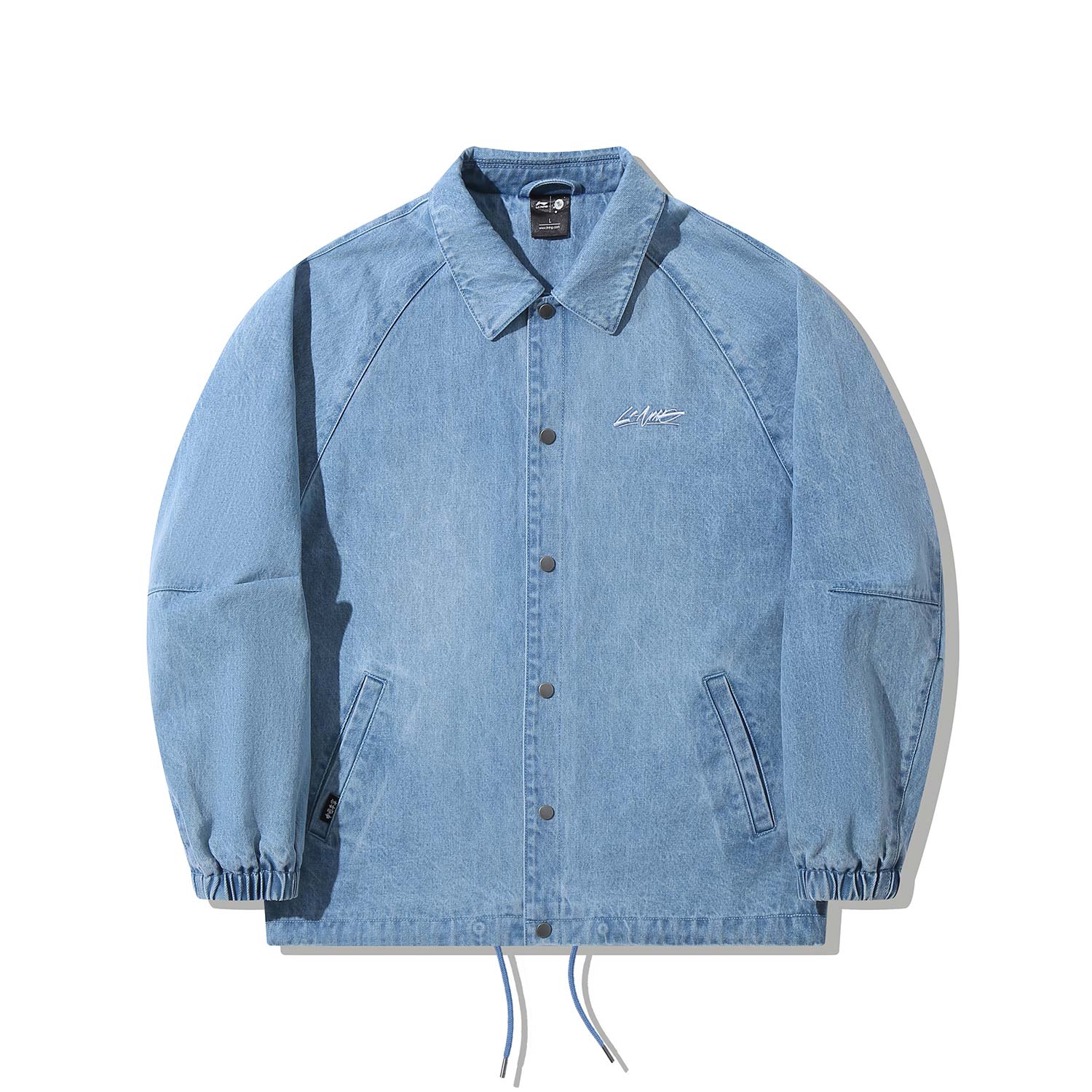 Lining/李宁正品夏季男子xOG_SLICK联名宽松潮流牛仔外套AJDT543