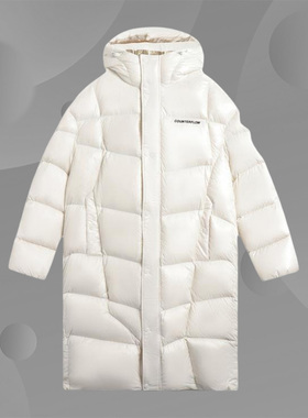 Lining/李宁正品CF溯女子时尚宽松保暖鸭绒长款连帽羽绒服AYMS338