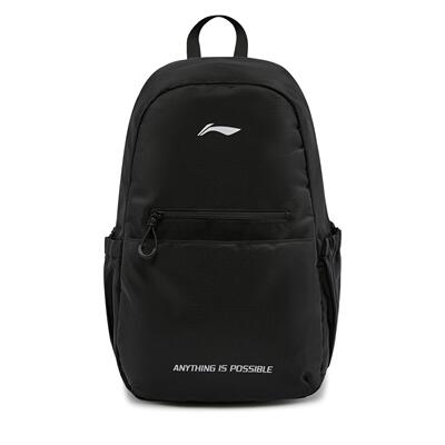 李宁正品健身系列男女同款户外休闲运动训练拉链双肩背包ABSW133