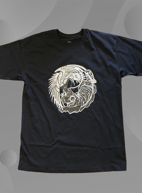 中国李宁时装周走秀太极虎鹤双形国潮休闲T恤短袖AHSN735