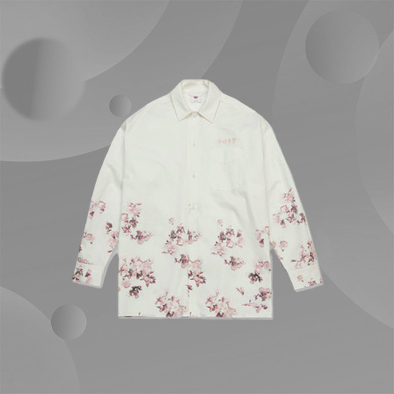 李宁休闲情侣上衣宽松运动服衬衫