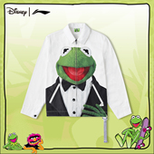 科米蛙联名宽松水洗牛仔夹克外套 新款 AJDR419 秋季 李宁正品