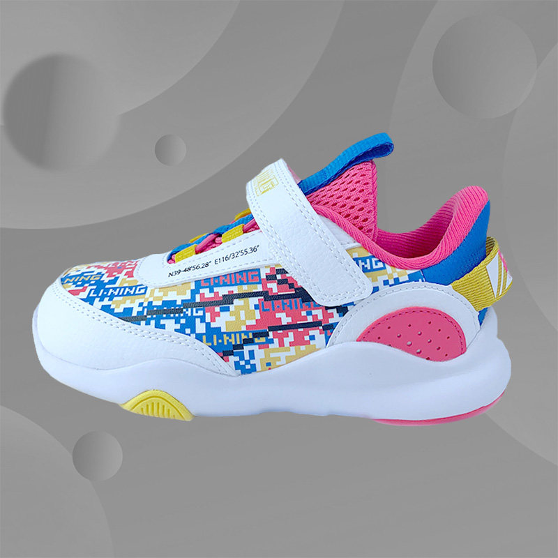李宁童鞋篮球鞋秋新款男女小童高帮防滑减震运动鞋YKNR110
