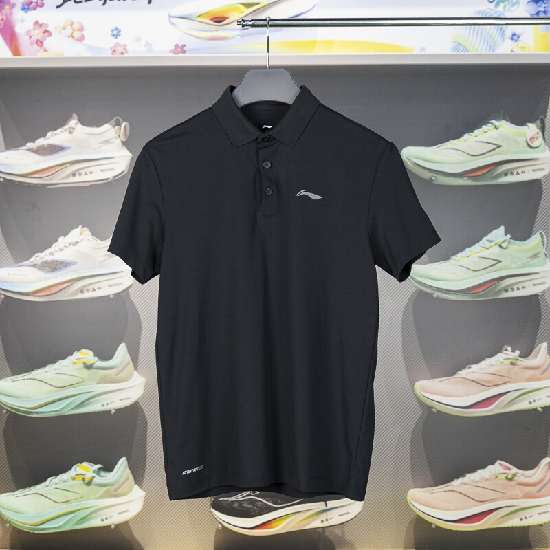 李宁正品男子吸湿排汗短袖POLO衫