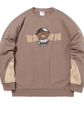 正品李宁XLINE FRIENDS联名系列男女同款时尚圆领套头卫衣AWDQB04