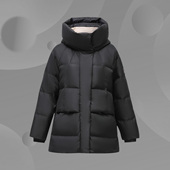 女子中长款 新款 连帽加厚保暖白鸭绒羽绒服AYMQ394 冬季 李宁正品