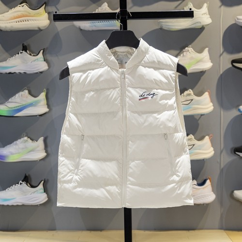 李宁正品女子立领保暖羽绒马甲