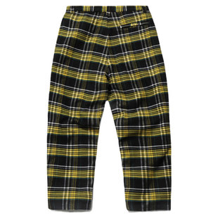 男滑板路社联名宽松彩色格纹运动长裤 新款 AKXR043 休闲裤 李宁正品