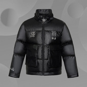 李宁反伍长安少年×STA_GROUP联名系列男子宽松短羽绒服AYMR491