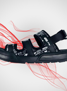 李宁凉鞋男子运动生活系列时尚潮流运动休闲凉鞋沙滩鞋AGUN009