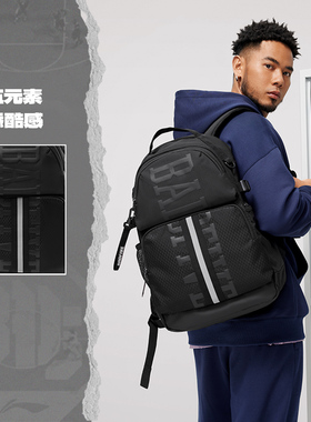 李宁正品反伍BADFIVE男女同款潮流反光休闲大容量双肩包ABSU241