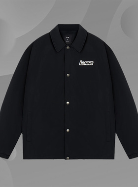 李宁正品新款男子运动休闲时尚翻领保暖棉服夹克外套AJMS121-1-3